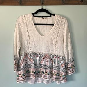 Roxy World Turning boho top, size medium
